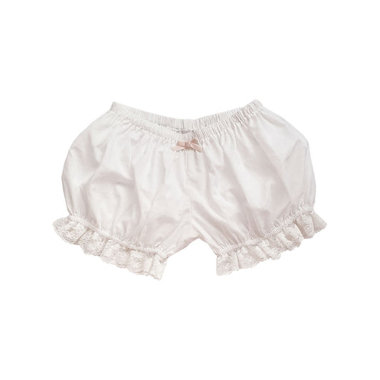 Cream Puff Bloomers in White Cotton