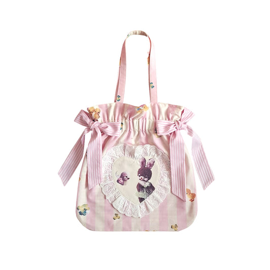 Bow Maxi Tote Bag 06 - Bunny
