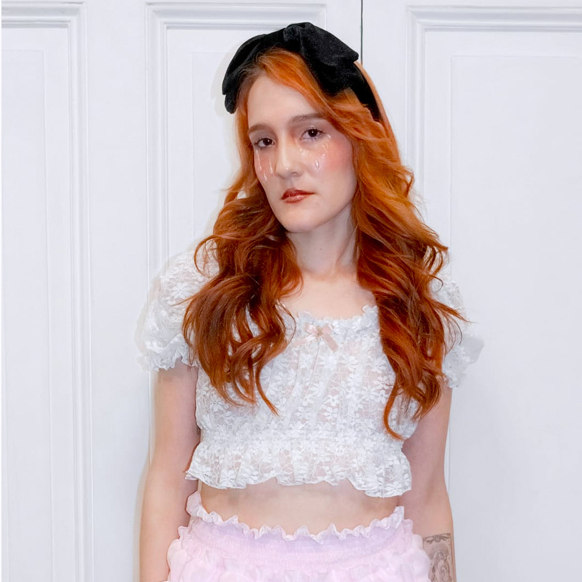 Antoinette Top in White Lace