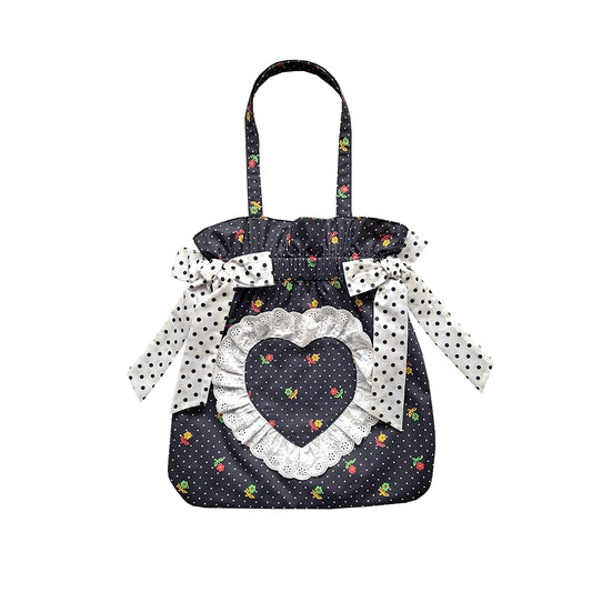 Bow Maxi Tote Bag 04 - Heart