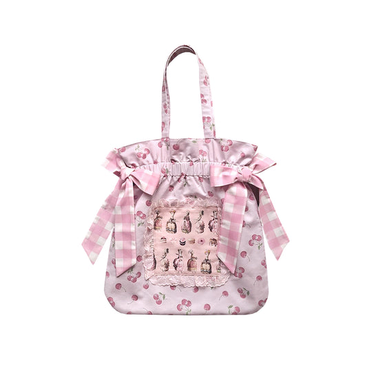 Bow Maxi Tote Bag 05 - Cherry