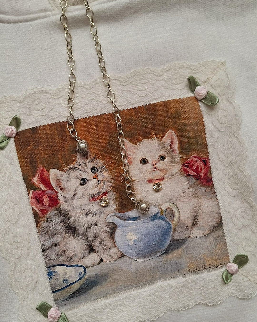 Kitten Hoodie Pale Pink