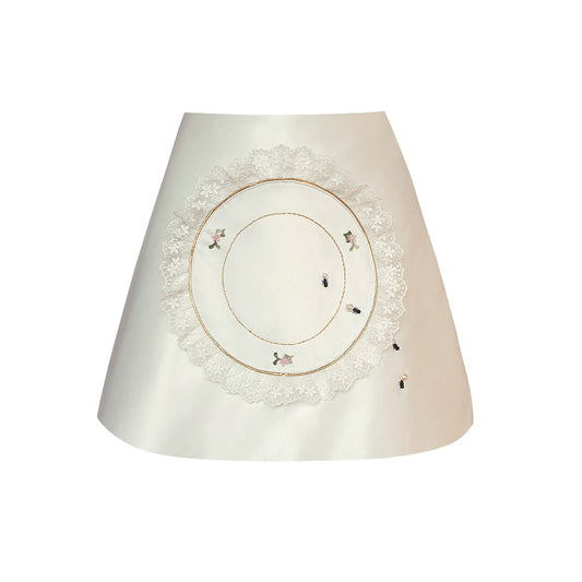 Picnic Mini Skirt in White