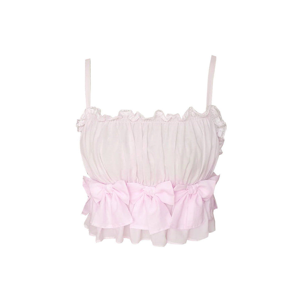 Bonbon Top in Pink Cotton