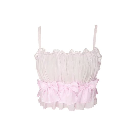 Bonbon Top in Pink Cotton